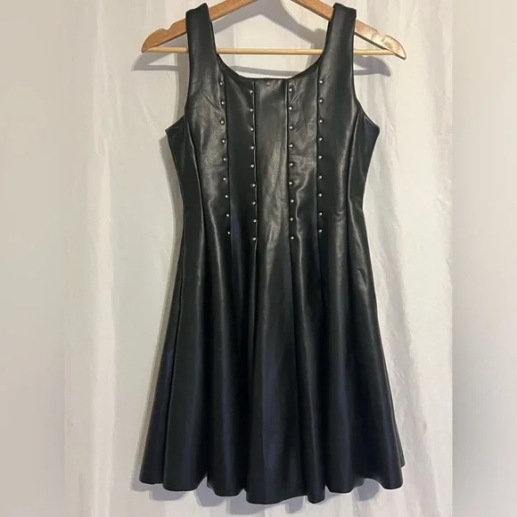chinese dress ladies Lovelo Forest Green Faux Leather Rhinestone Mini Dress